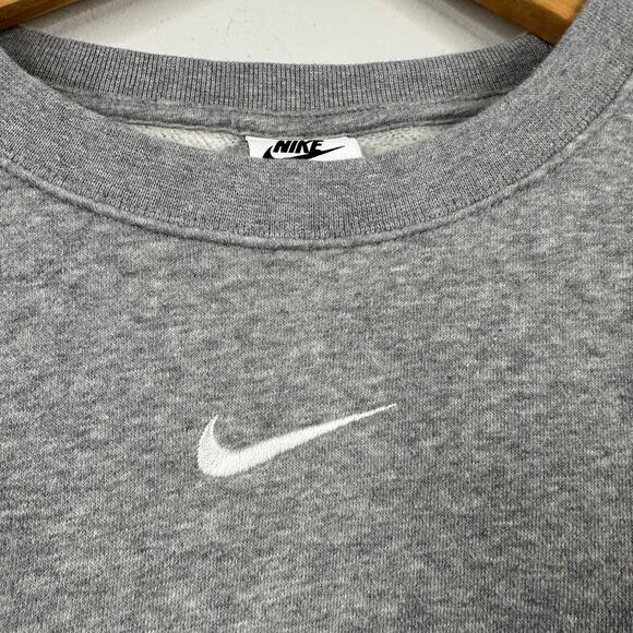 Nike Gray Phoenix Fleece Women's Over-Oversized Crew-Neck Sweater - Picture 7 of 13